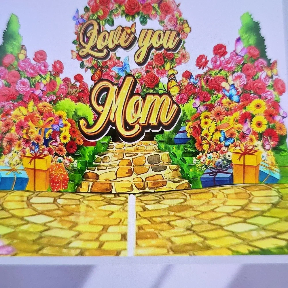 Floral 'Best Mom Ever' Greeting Card Love You Mom 3D Pop Up Card